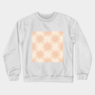 Bright Orange Floral Mandala Pattern Crewneck Sweatshirt